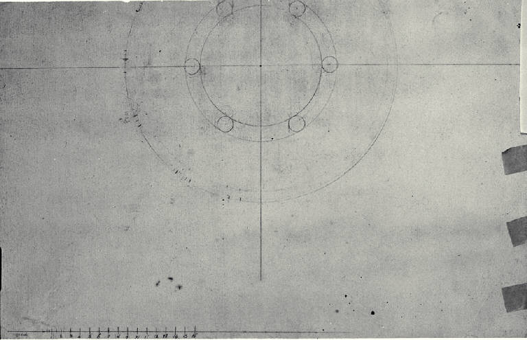 Pianta di tempietto rotondo (?) (disegno) di Amati, Carlo (sec. XVIII)