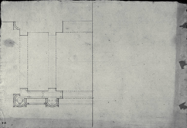 Pianta di un edificio (disegno) di Amati, Carlo (prima metà sec. XIX)