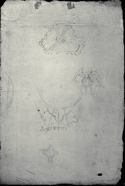 Pianta di un monumento commemorativo (?) (disegno) di Amati, Carlo (sec. XVIII)