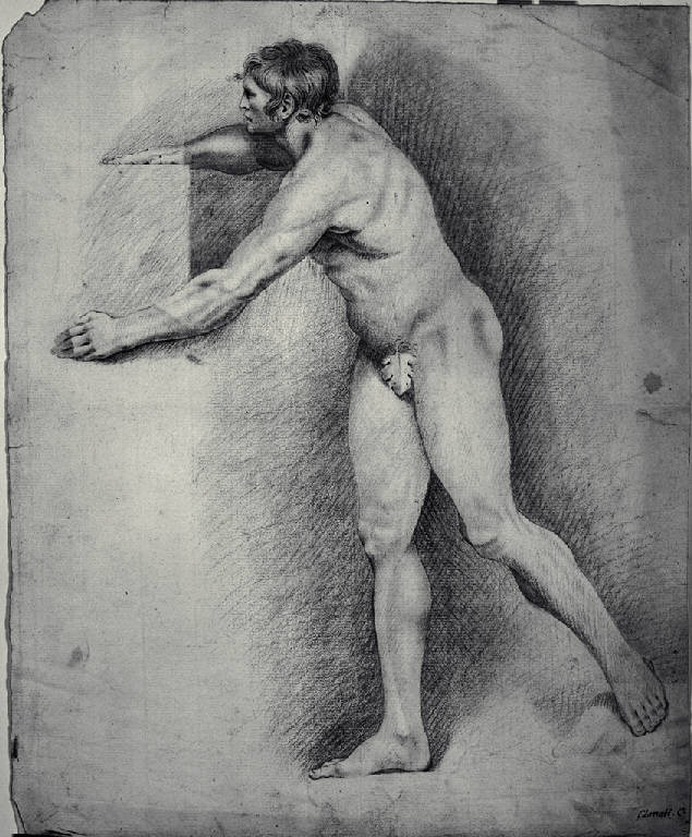 Figura virile nuda (disegno) di Amati, Carlo (fine sec. XVIII)