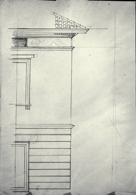 Prospetto di un edificio per abitazione (disegno) di Amati, Carlo (sec. XIX)