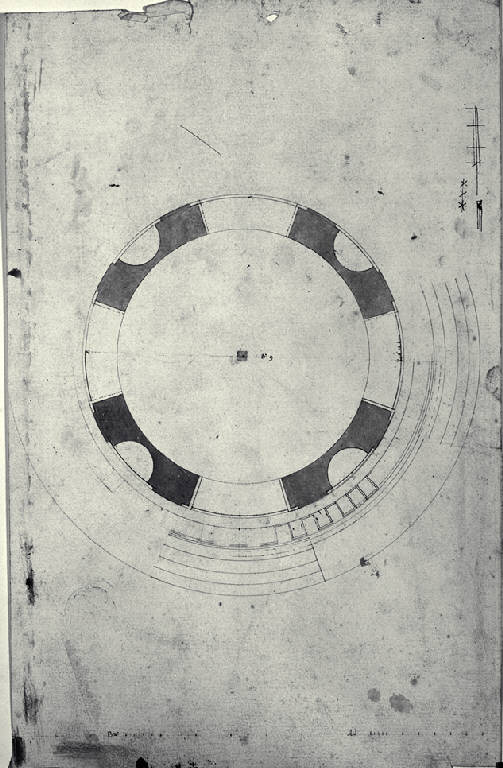 Pianta di un padiglione rotondo (disegno) di Amati, Carlo (sec. XVIII)