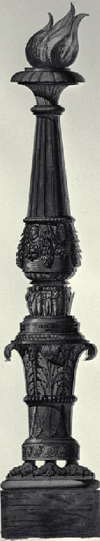 Prospetto di candelabro (disegno) di Amati, Carlo (sec. XVIII)
