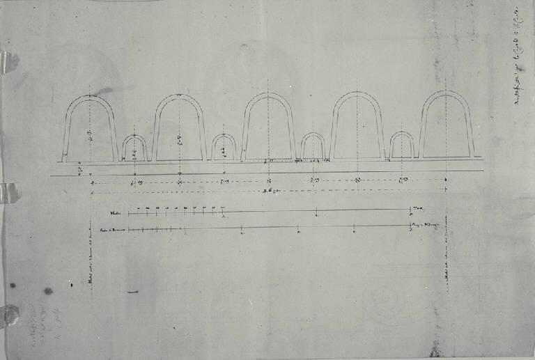 Antefissa della cupola della chiesa di S. Carlo a Milano (disegno) di Amati, Carlo (sec. XIX)