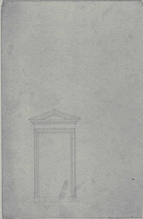 Prospetto di porta interna della chiesa di S. Maria presso S. Celso (disegno) di Amati, Carlo (sec. XIX)