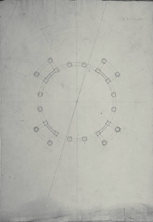 Pianta di padiglione per giardino (disegno) di Amati, Carlo ((?)) (prima metà sec. XIX)
