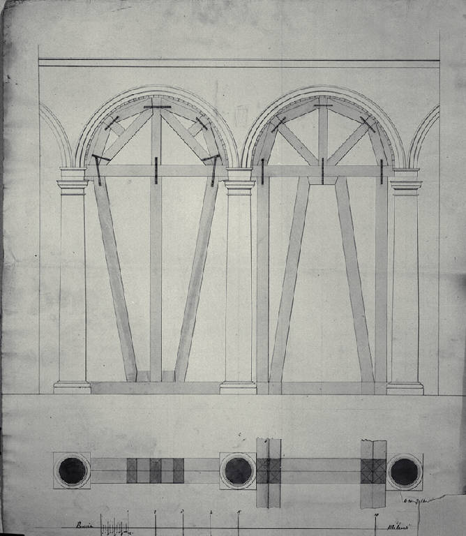 Armatura di campate (disegno) - ambito milanese (inizio sec. XIX)