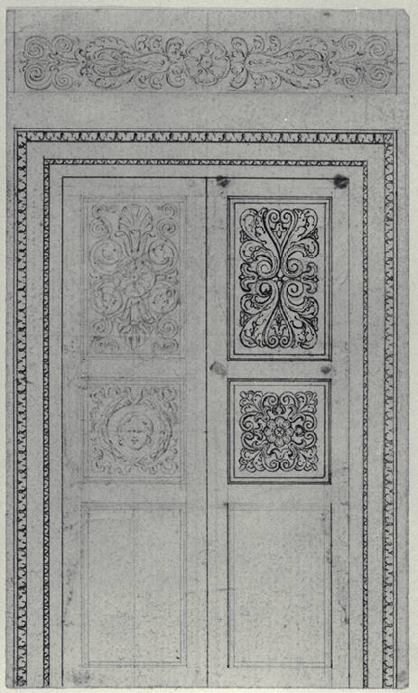 Ornati della porta di un pulpito (disegno) di Amati, Carlo; Amati, Marco (sec. XIX)
