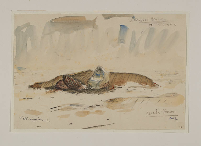 Sosta nel deserto (disegno) di Casadei, Maceo (sec. XX)