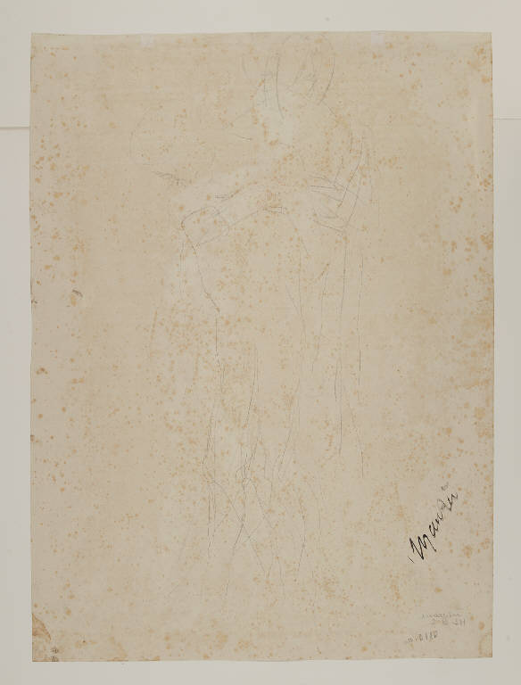 Studio per una Pietà (disegno) di Manzoni, Giacomo detto Manzù (sec. XX)