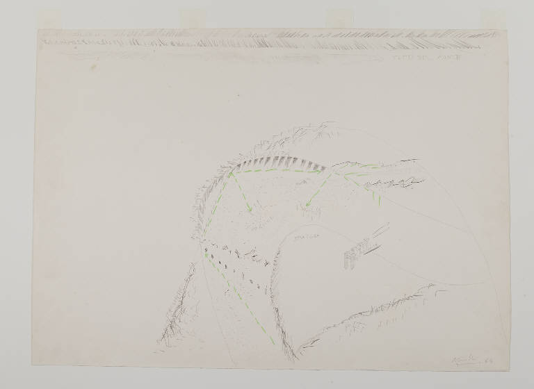 Tetto del monte (disegno) di Novelli, Gastone (sec. XX)
