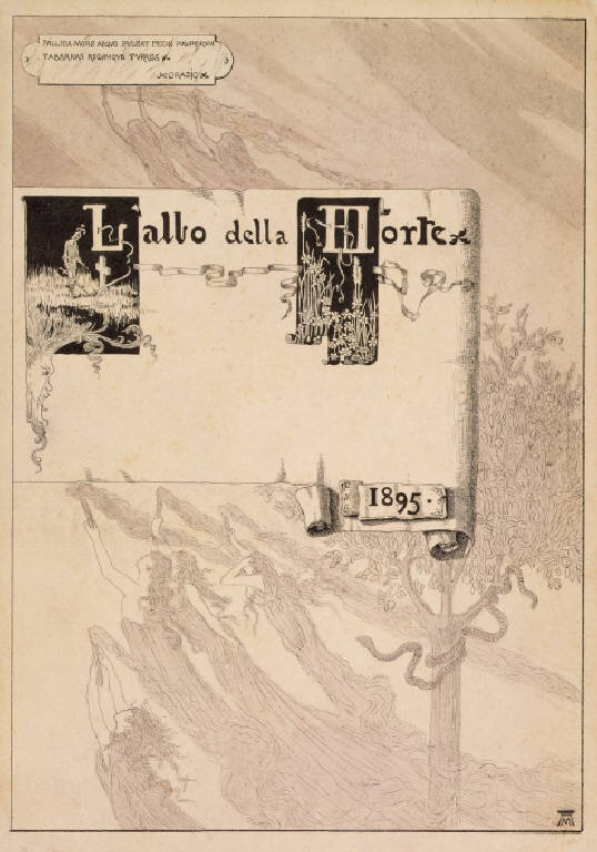 Albo della Morte: frontespizio (disegno) di Martini, Alberto (sec. XIX)