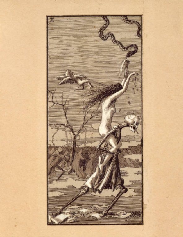 Albo della Morte (disegno) di Martini, Alberto (sec. XIX)