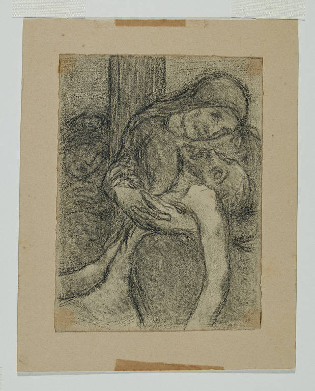 Via crucis. Stazione XIII, Deposizione (disegno) di Previati, Gaetano (sec. XX)