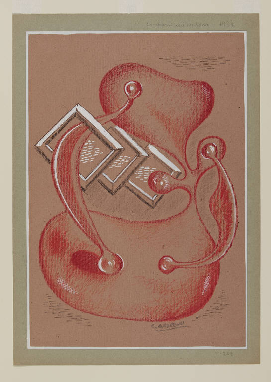 Composizione in rosso (disegno) di Andreoni, Cesare (sec. XX)