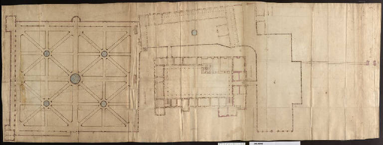 Pianta del complesso architettonico di Austerlitz (disegno) di Zuccalli, Henrico (sec. XVII)