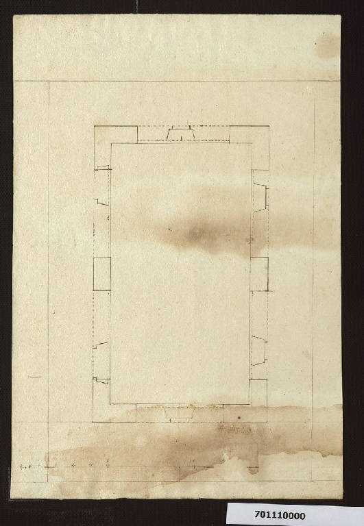 Pianta di capannone (disegno) di Sardini, Giacomo ((?)) (secc. XVIII/ XIX)