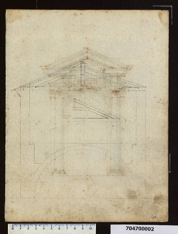 Elementi architettonici strutturali (disegno) - ambito romano (sec. XVII)