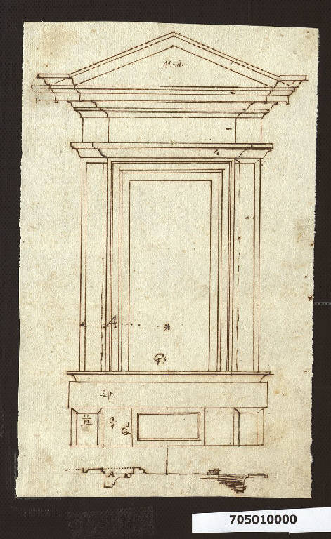 Prospetto di finestra (disegno) di Mola, Giovan Battista (sec. XVII)
