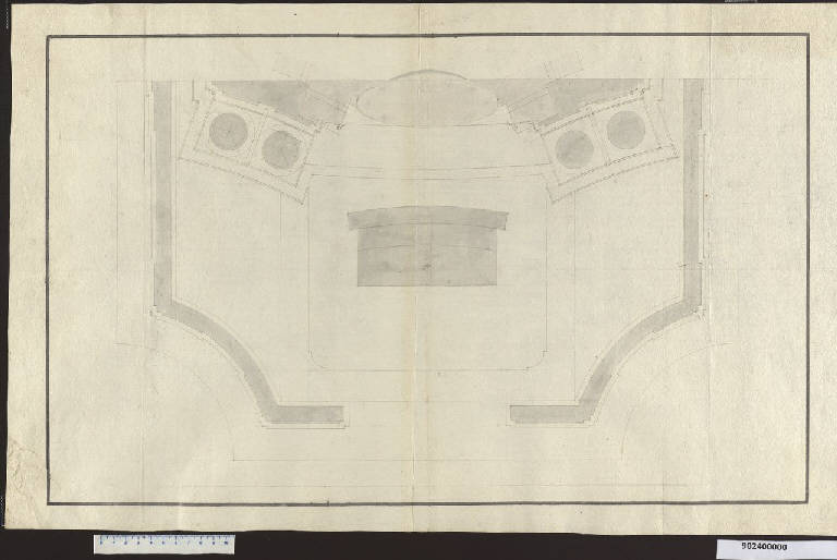 Pianta di altare (disegno) di Martinelli, Domenico ((?)) (sec. XVII)