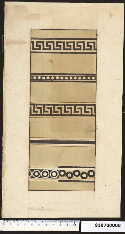 Fasce decorative geometriche (disegno) di Sardini, Giacomo ((?)) (fine/inizio secc. XVIII/ XIX)