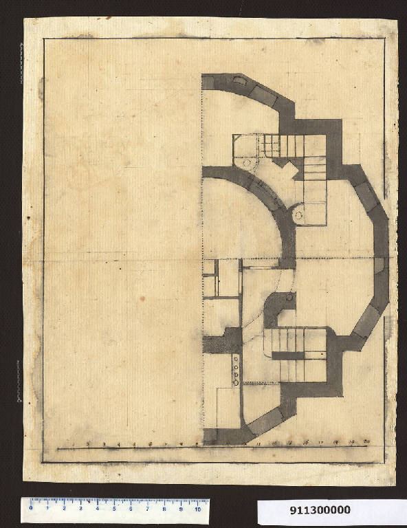 Pianta di un edificio centralizzato (disegno) di Lippi, Michelangelo ((?)) (ultimo quarto sec. XVIII)