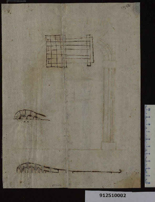 Dettagli del portone per palazzo Sardini a Lucca (?) (disegno) di Sardini, Giacomo (sec. XVIII)