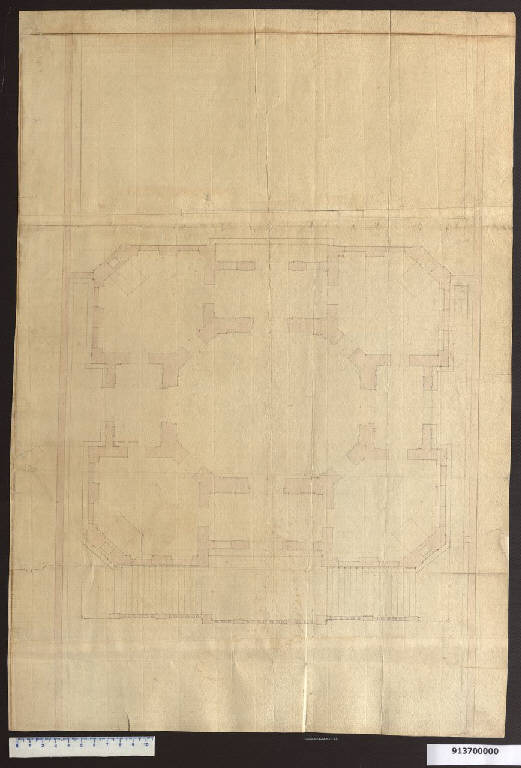 Pianta di un casino (disegno) di Martinelli, Domenico (ultimo quarto sec. XVII)