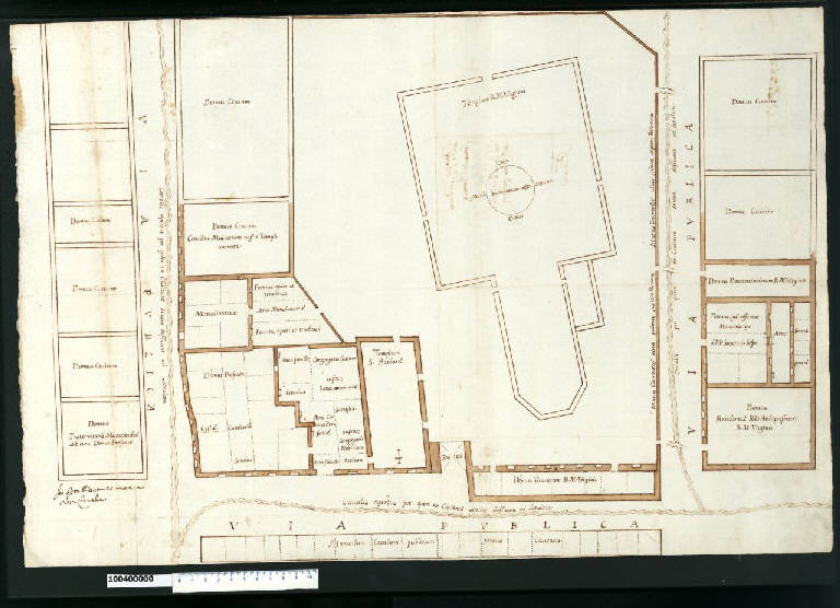 Pianta del convento della Beata Vergine a Cracovia (disegno) - ambito polacco (seconda metà sec. XVII)