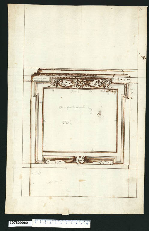 Cornice decorativa per immagine (disegno) di Montano, Giovanni Battista ((?)) (secc. XVI/ XVII)