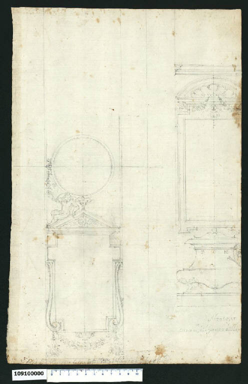 Prospetti di altari (disegno) - ambito romano (seconda metà sec. XVII)