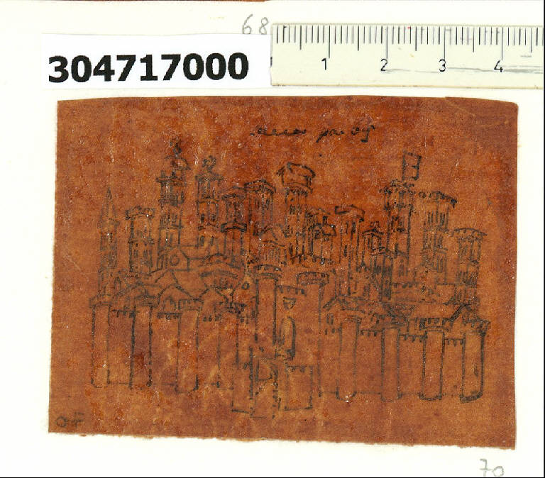 Veduta di Lucca (disegno) di Sardini, Giacomo (fine sec. XVIII)