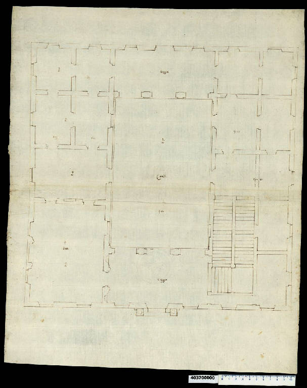 Pianta della villa Guastavillani a Frascati (disegno) di Martinelli, Domenico (sec. XVII)