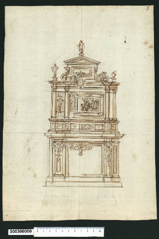 Prospetto di gabinetto (disegno) di Montano, Giovanni Battista (secc. XVI/ XVII)
