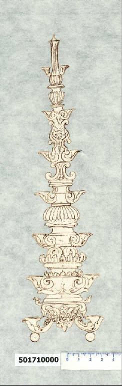 Candeliere (disegno) di Montano, Giovanni Battista (bottega) (secc. XVI/ XVII)
