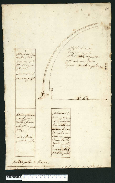 Profilo di cupola (disegno) di Martinelli, Agostino (sec. XVII)