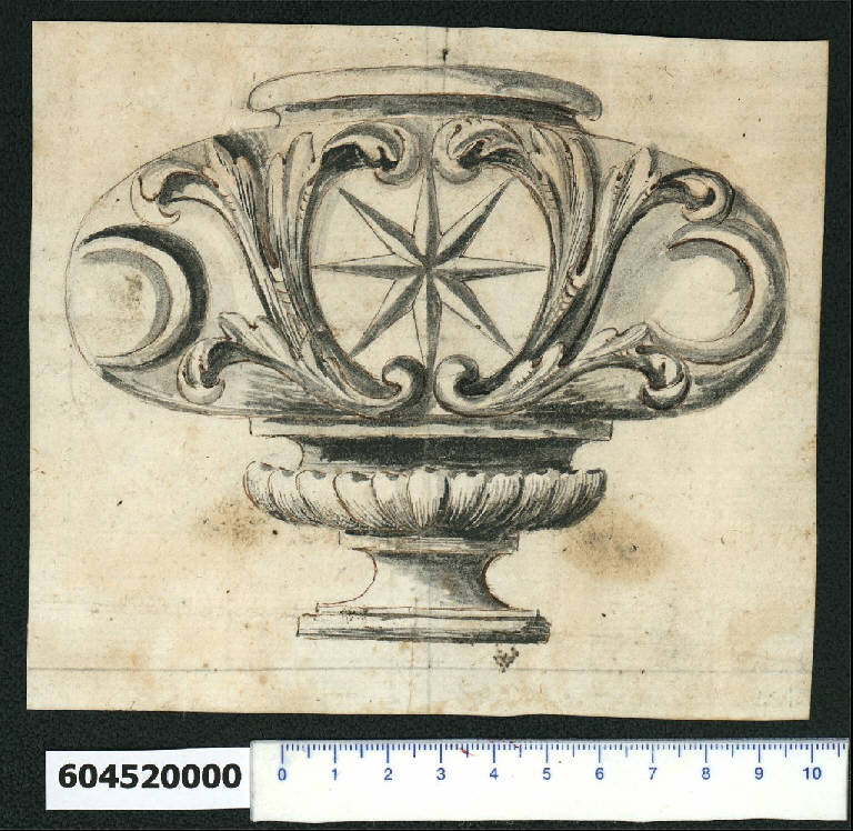 Prospetto di vaso (disegno) di Montano, Giovanni Battista (secc. XVI/ XVII)