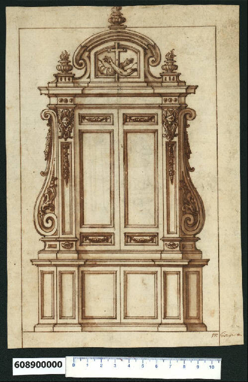 Prospetto di armadio (disegno) di Giorgetti, Pietro Paolo (sec. XVII)