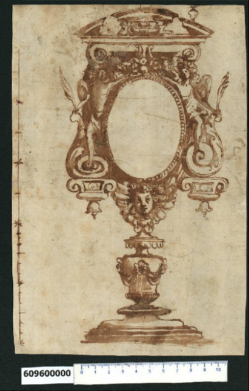 Prospetto di reliquiario (disegno) di Montano, Giovanni Battista (secc. XVI/ XVII)