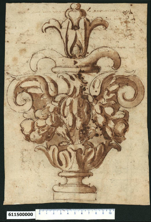 Prospetto di vaso (disegno) di Montano, Giovanni Battista ((?)) (sec. XVII)