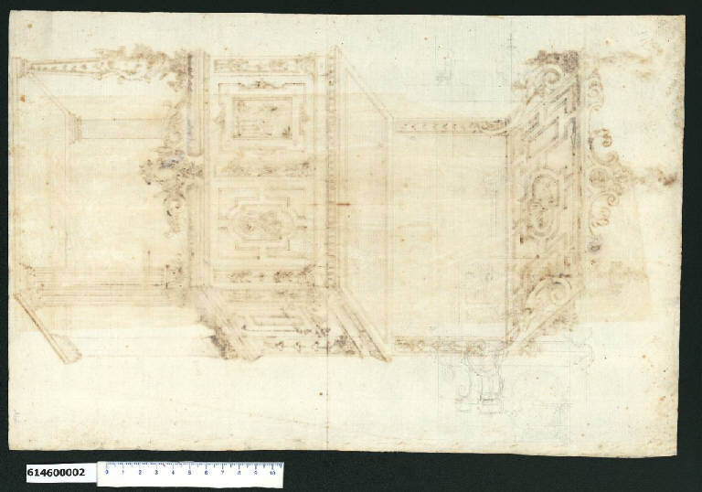 Mensole (?) (schizzo) di Montano, Giovanni Battista (bottega) (secc. XVI/ XVII)