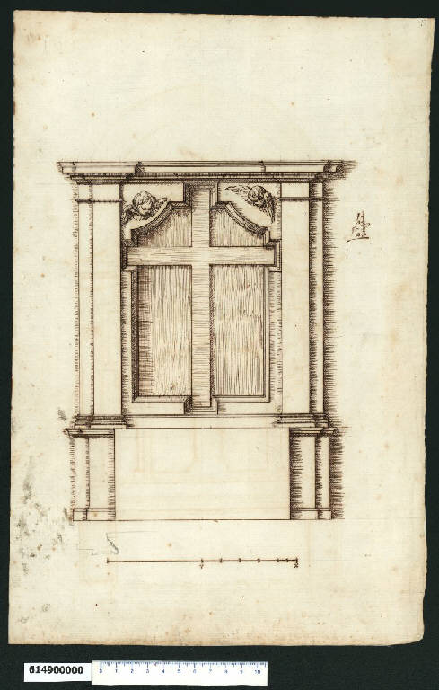 Prospetto di altare (disegno) - ambito romano (sec. XVII)