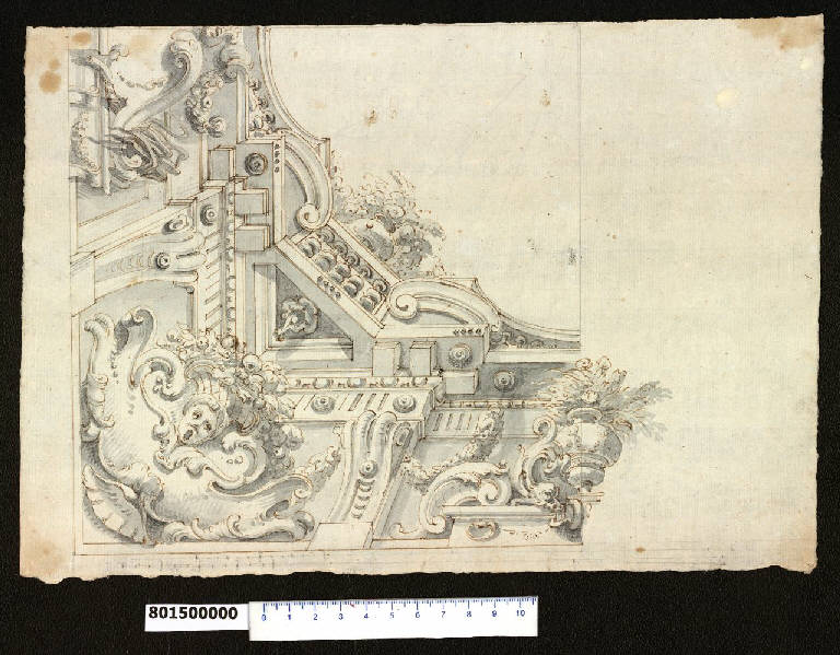 Decorazione di soffitto (disegno) di Marracci, Ippolito ((?)) (fine/inizio secc. XVII/ XVIII)