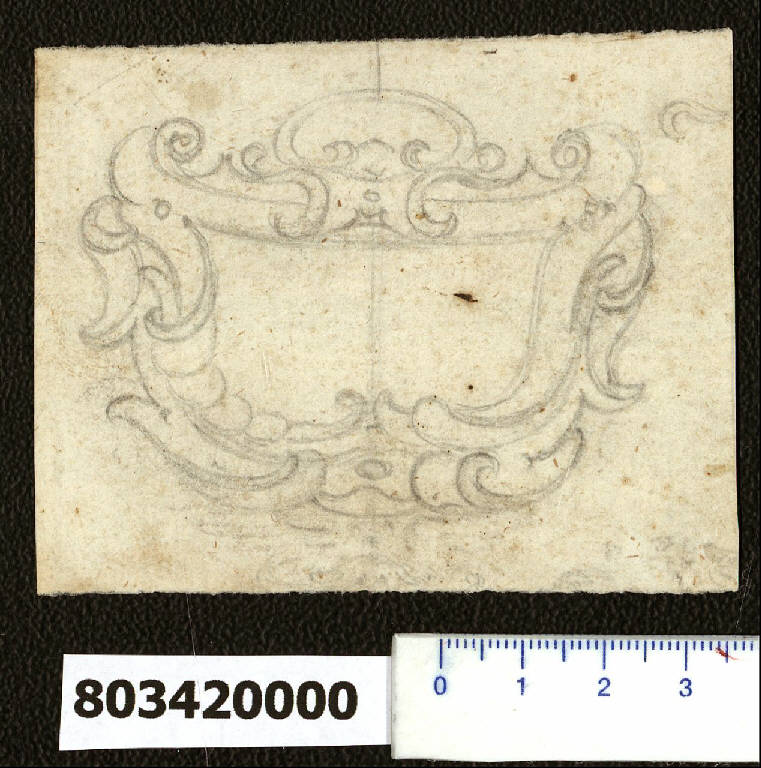 Cartella ornata (disegno) - ambito centro-italiano (prima metà sec. XVII)