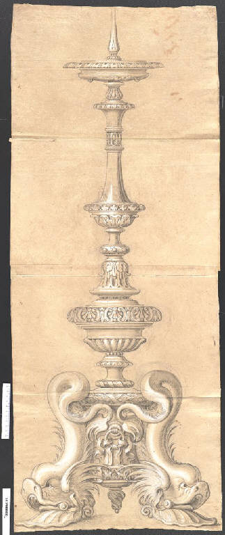 Candeliere (disegno) di Martinelli, Domenico (secc. XVII/ XVIII)