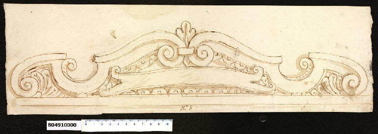 Fregio (disegno) - ambito romano (secc. XVI/ XVII)