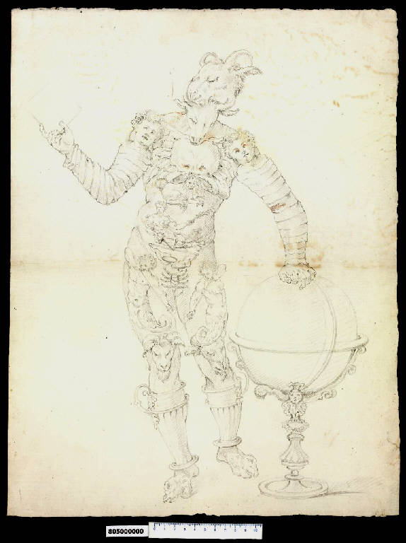 Personificazione dello zodiaco (disegno) - ambito italiano (secc. XVI/ XVII)