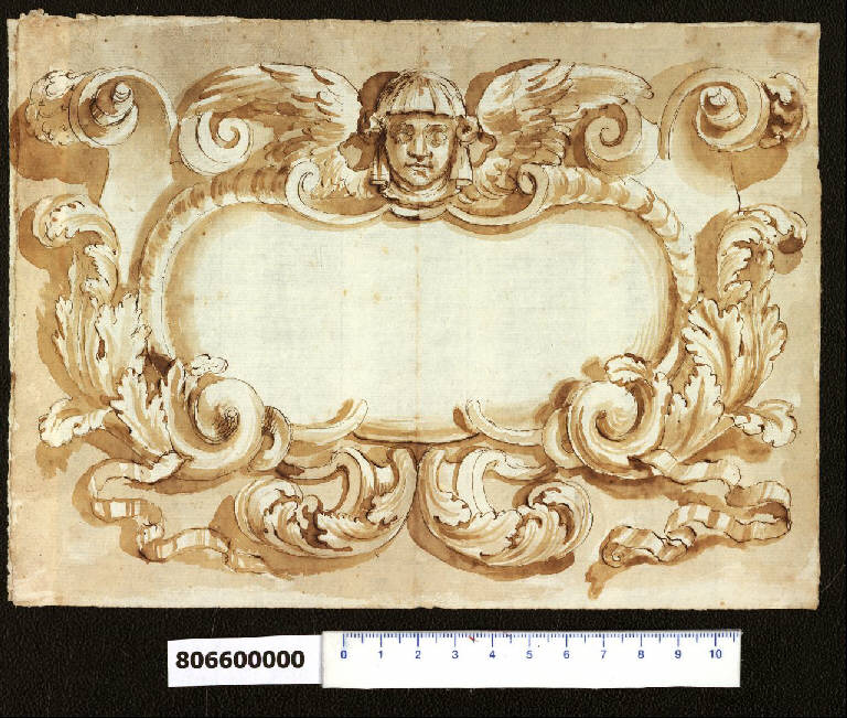 Cartella ornata (disegno) di Martinelli, Domenico (fine sec. XVII)