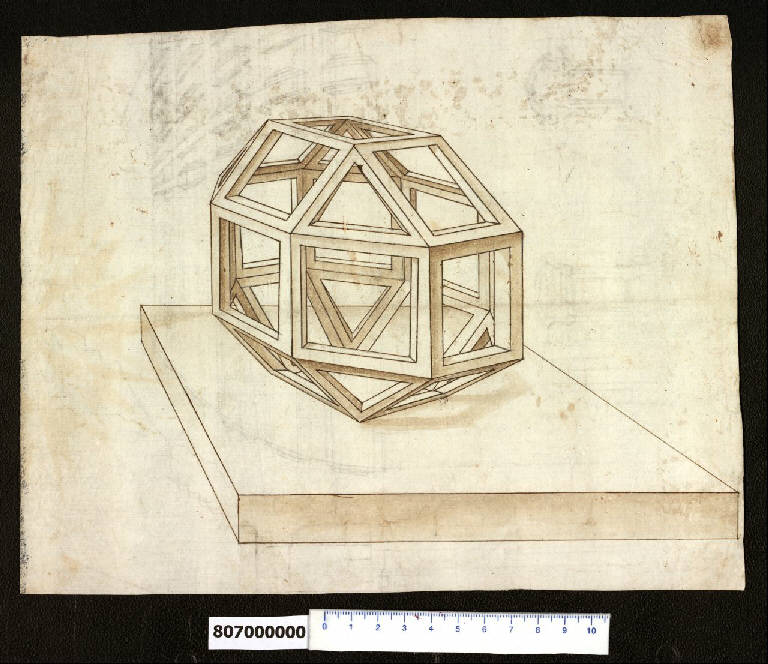 Poliedro (disegno) - ambito italiano (secc. XVI/ XVII)