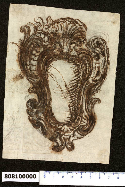 Cartella per arme gentilizia (disegno) di Martinelli, Domenico (sec. XVII)